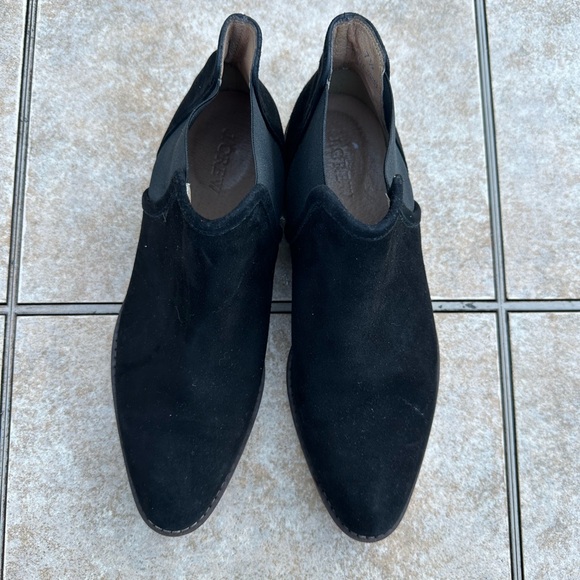 J.Crew Suede Booties Black Flats - Picture 2 of 12